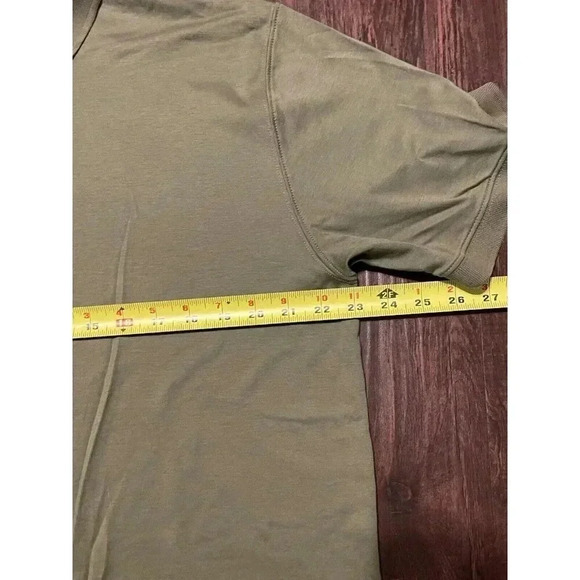 L.L. Bean Men’s Solid Olive Green Short‎ Sleeve Collared Shirt -Large - Picture 4 of 5